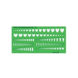 GABARIT A TRACER COEUR - PRINCESSE - BAGUETTE