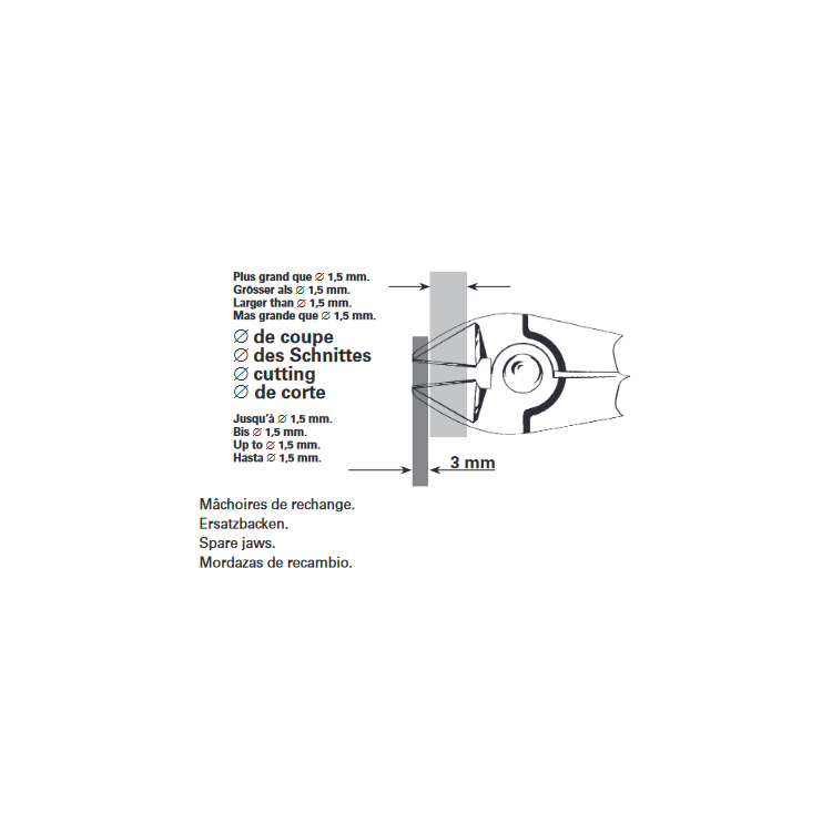 MACHOIRE RECHANGE PINCE CASTING BERGEON 6599/L MACHOIRE RECHANGE PINCE CASTING BERGEON 6599/L