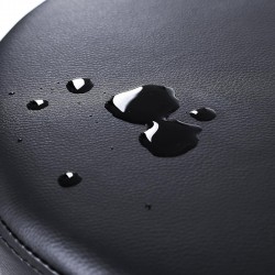 TABOURET NOIR A ASSISE REMBOURREE